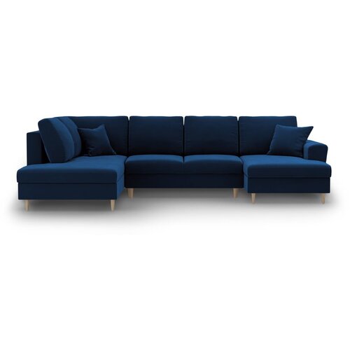 Cosmopolitan Design Plava baršunasti sklopiva/s prostorom za odlaganje kutna garnitura (s lijevim kutom/u obliku slova "U") Kyoto – Cijene