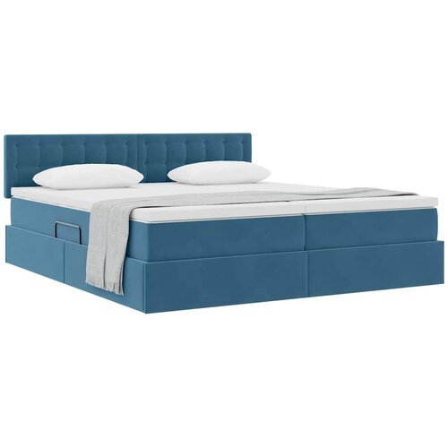  Krevet s od storage 2 kom. Tamno plava 180 x 200 cm Velvet Slike