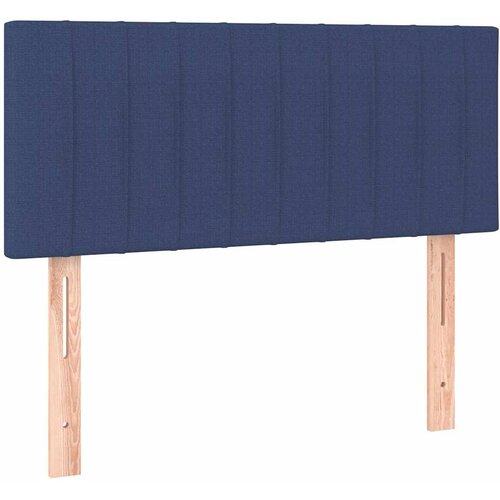  Krevet box spring s madracem LED plavi 90x190 cm od tkanine Slike