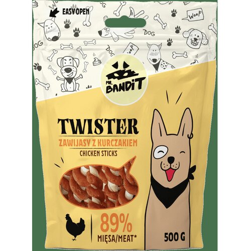 Mr. Bandit Twister Poslastica za pse, Piletina, 500g Cene