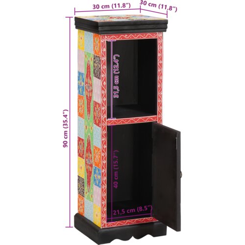 VidaXL ormar 30x30x90 cm od čvrstog drveta manga Slike