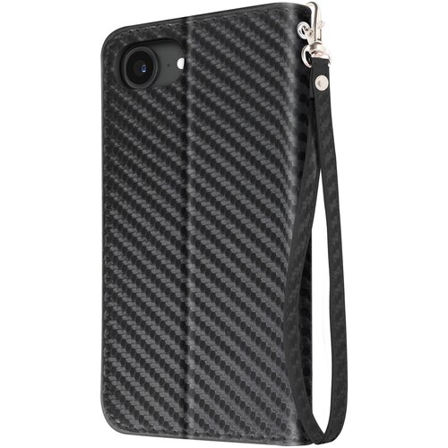 AVIZAR Karbonsko ohišje za iPhone 16e Portfelj s podpornim trakom, Črna, (5000016234) Cene