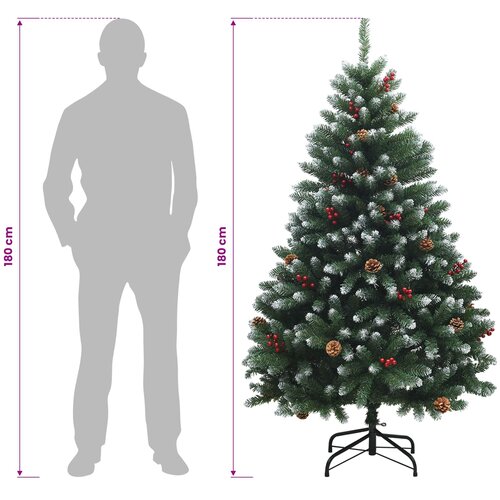  Umjetno božićno drvce sa zglobnim granama 180 cm PVC Slike