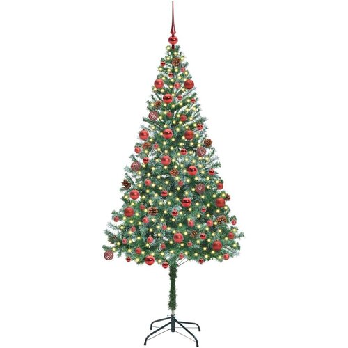 VidaXL Umjetno božićno drvce s stalakom Zelena 180 cm PVC i čelik Slike