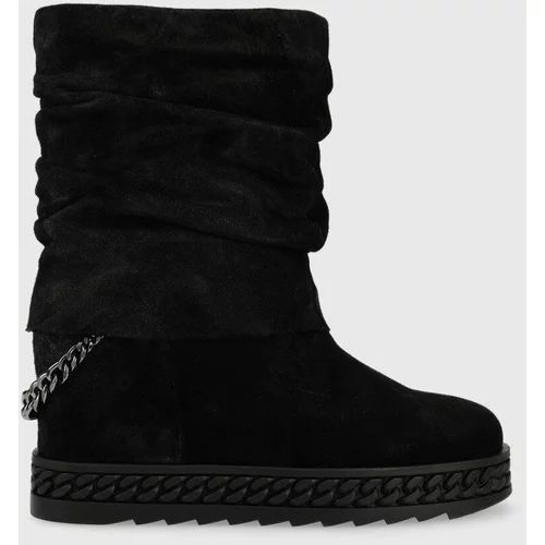 Guess Cipele za snijeg od brušene kože Hadama boja: crna