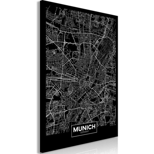  Slika - Dark Map of Munich (1 Part) Vertical 60x90 Slike
