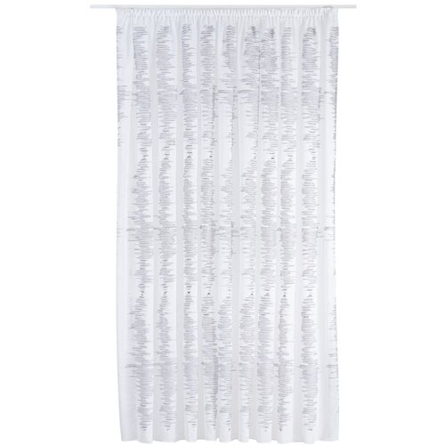 Mendola Fabrics Crno-bijela prozirna zavjesa 140x245 cm Play &amp;ndash; Slike