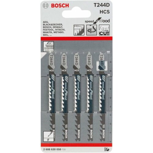Bosch list ubodne testere speed for wood t 244 d 100 x 4-5.2 mm (2608630058) Slike