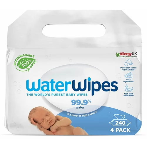 Water Wipes Baby Wipes otroški nežni vlažni robčki 4x60 kos
