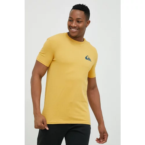 Quiksilver Pamučna majica boja: žuta, jednobojni model
