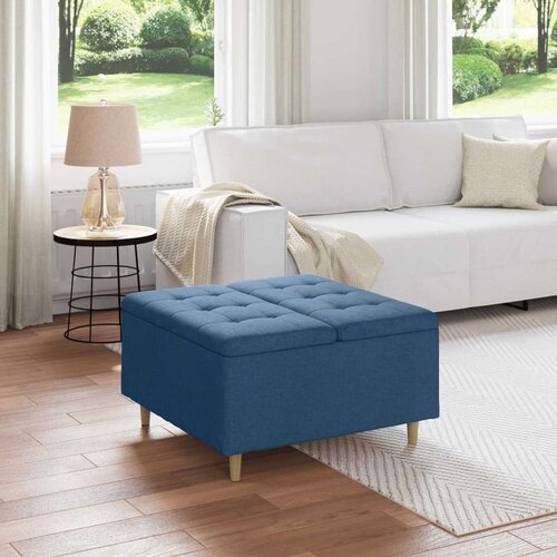 Stolica s dugmadi s jastukom Plava 80 x 80 x 45 cm tkanina Cene