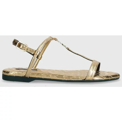 Patrizia Pepe Kožne sandale za žene, boja: zlatna, 8X0025 L031 Y442