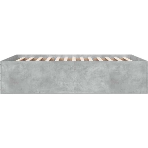  Okvir kreveta boja betona 135 x 190 cm od konstruiranog drva Slike