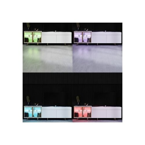 Hanah home TV polica Vienna White Gold Slike