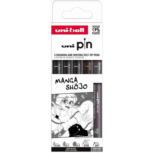 Marker Uni pin set 0,03/0,1/0,5/EFB, tamno sivi BR mm crni Manga Shojo 5/1 Cijene