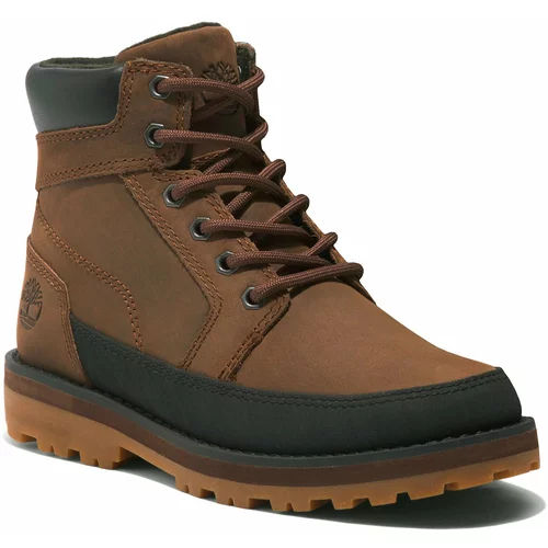 Timberland Pohodni čevlji Courma Kid Boot W/ Rand TB0A5XHN9311 Dk Brown Full Grain