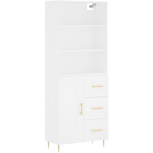 Maison Chic Visoka omara - Komoda - Predalnik bela 69,5x34x180 cm inženirski les, (21719168) Cene