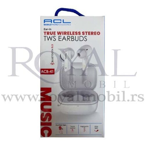  bluetooth slu&amp;scaron;alice acl ACB-41 (ear-in) bela Slike