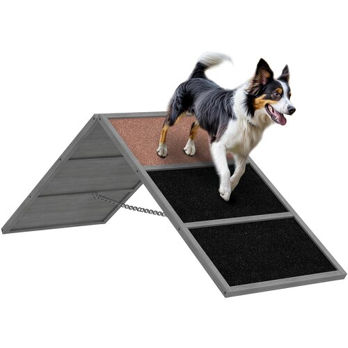 PawHut Oprema za agility most za pse z nedrsečo povr&amp;scaron;ino, siva, (5000240048) Slike