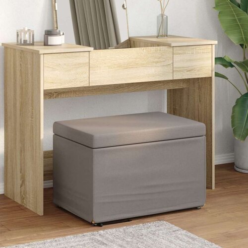  Stolica Sivo-smeđa 61 x 41 x 40 cm Tkanina i konstruirano drvo - Sivo-smeđa 60 cm tkanina Cijene