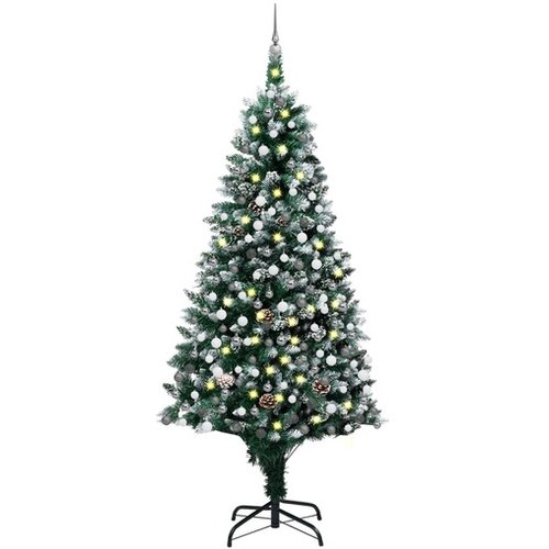  Umjetno božićno drvce LED s kuglicama i &scaron;i&scaron;kama 240 cm Cijene