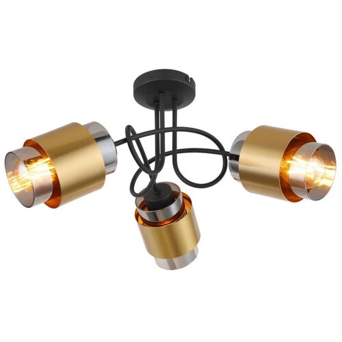 Globo 15560-3D - Plafonski luster MILLEY 3xE27/40W/230V crna/mesing Slike