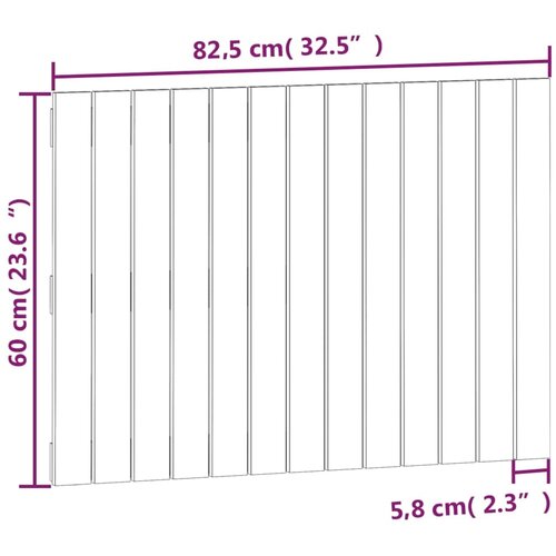  Uzglavlje za krevet boja meda 82,5x3x60 cm masivna borovina Slike