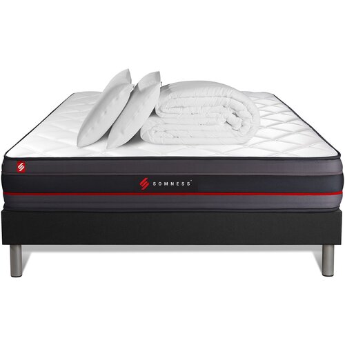 Somness Kompletni paket za posteljo - Vzmetnica 200x200 cm + Vzmetnica z letvami (komplet) + 2 vzglavnika + Prevleka - Regen, (21613615) Cene