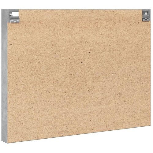  Vitrina siva boja betona 100x8,5x75 cm konstruirano drvo Slike
