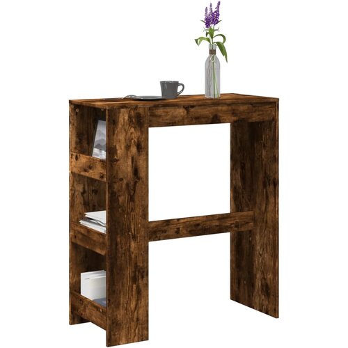 VidaXL Barski stol s držačima boja hrasta 90x40x103,5 cm drveni Slike