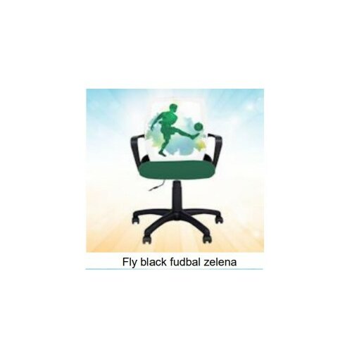  dečija stolica fly black fudbal zelena Cene