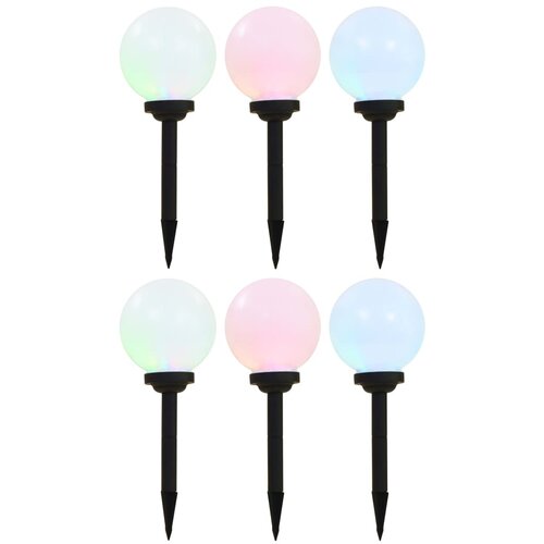  the living store zunanje solarne svetilke 6 kosov led okrogle 20 cm rgb - solarna svetlika, (21749913) Cene