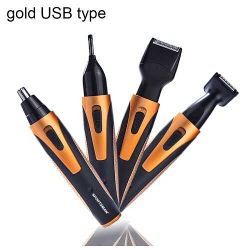 SARAHE SPORTSMAN &Scaron;tiri-v-enem USB polnilni prirezovalnik za u&scaron;esa, nos, brado, obraz in obrvi, prirezovalnik za dlake za mo&scaron;ke (zlati tip USB), (22151615) Cene