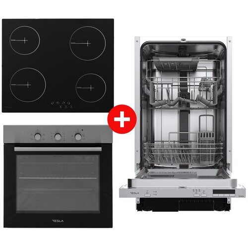 Tesla Ugradni set (BO601SX + HV6403SB) + Ugradna ma&scaron;ina za pranje sudova WDI462M, 45cm, 10 kompleta Cene