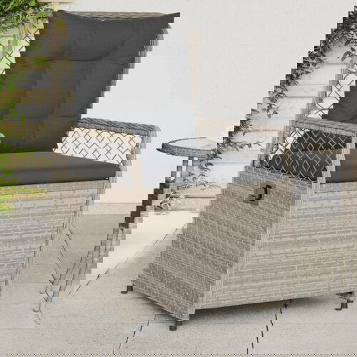 vidaXL vrtni naslanjač 2 kosa svetlo siv poli ratan Cene