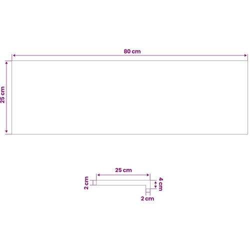  Prozorske klupice 2 kom. Prirodna 80x 25 x 2 cm Slike