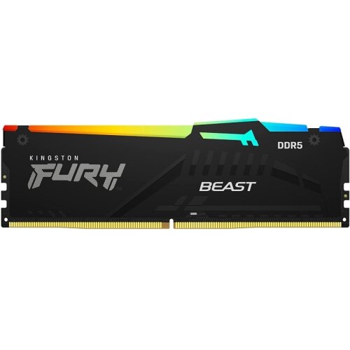 Kingston 32GB (2x16GB) DDR5 6000MT/s CL40 FURY Beast RGB memorija | KF560C40BBAK2/32 Slike