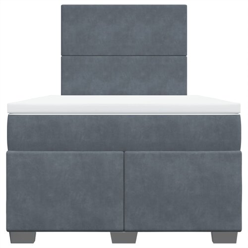 Box spring krevet s madracem tamnosivi 120 x 200 cm bar&amp;scaron;unasti Slike