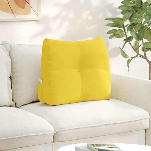 vidaXL Poglavni vzglavnik Svetlo rumena 60 x 24 x 50 cm blago Cene