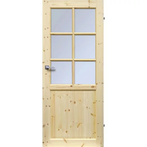 Sobna lesena vrata eurolam P2 (75 cm, smreka, desna)