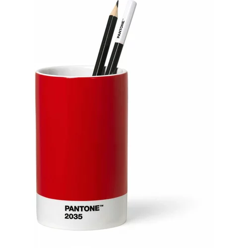 Pantone Rdeč keremičen lonček za svinčnike