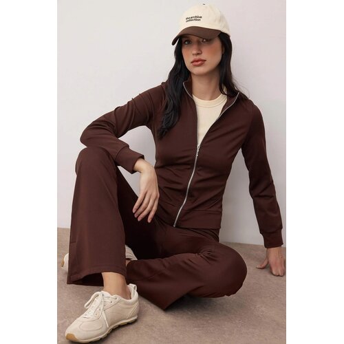 TRENDYOLMILLA ženski set top i donji deo model Twoaw26Au00039, tamno braon-braon Cene