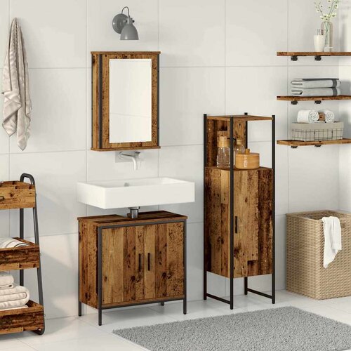  Set namještaja za kupaonicu 3 pcs Smeđa 33 x 33 x 120.5 cm Cene
