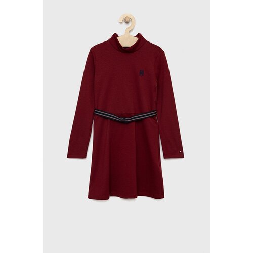Tommy Hilfiger Otro&amp;scaron;ka obleka bordo barva, Slike