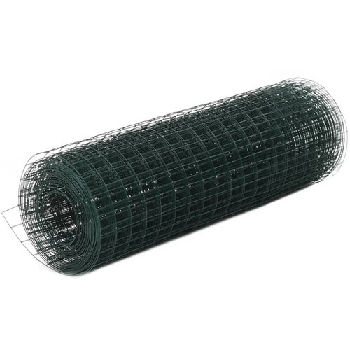 vidaXL Žična mreža za ograjo jeklo s PVC oblogo 10x0,5 m zelena Cene