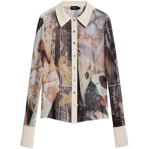 Desigual Bluza rjava / breskev / bela Slike