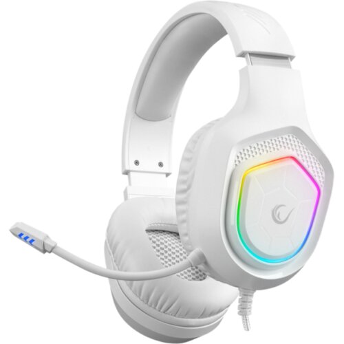  Slu&scaron;alice sa mikrofonom gaming RAMPAGE RM-K90 VECTOR white, RGB LED 3,5 mm Cijene
