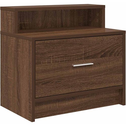 Maison Chic Nočna omarica - Nočna miza z predalom rjavi hrast 51x31x47 cm, (21688183) Slike