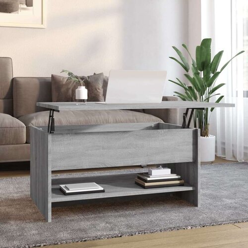  Klubska mizica siva sonoma 80x50x40 cm inženirski les, (20714188) Slike