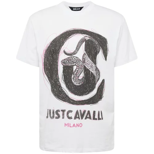 Just Cavalli Majica roza / crna / bijela
